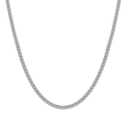 [ELAN LUXE]Delicate Round Shape Tennis Necklace