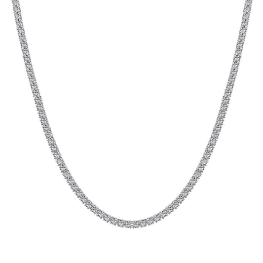 [ELAN LUXE]Delicate Round Shape Tennis Necklace