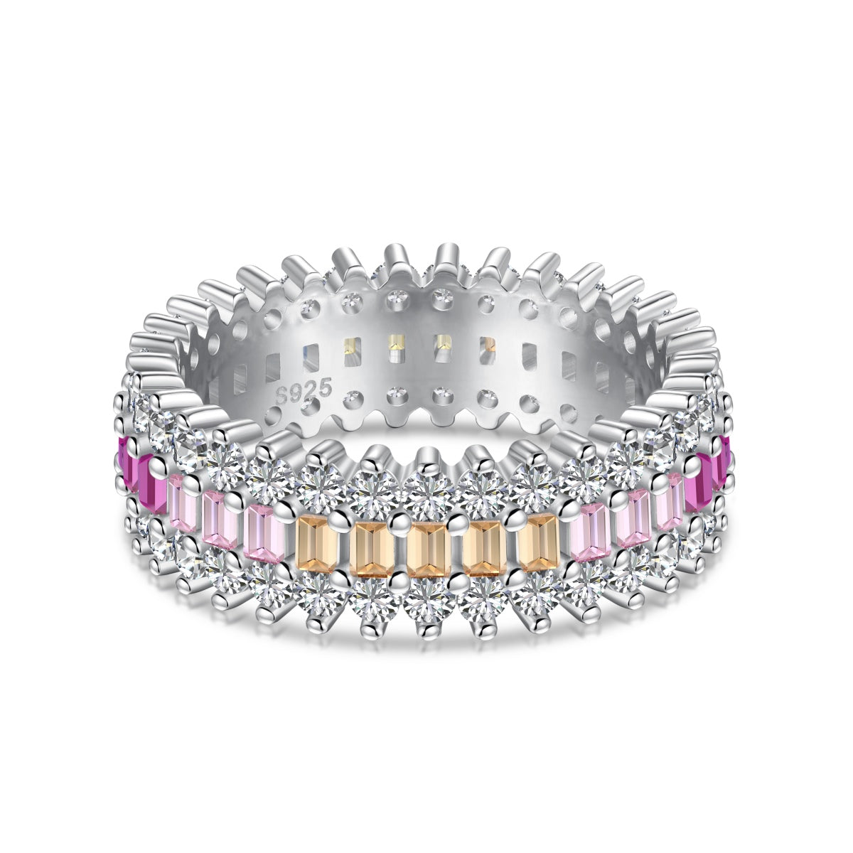 [ELAN LUXE]Ornate Colorful Radiant Cut Daily Ring