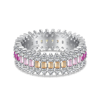 [ELAN LUXE]Ornate Colorful Radiant Cut Daily Ring