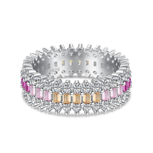 [ELAN LUXE]Ornate Colorful Radiant Cut Daily Ring