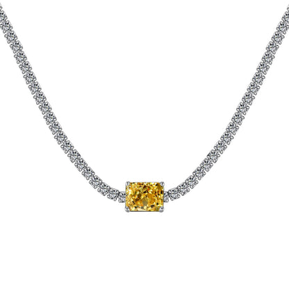 [ELAN LUXE]2.0 carat Ornate Emerald Cut Necklace