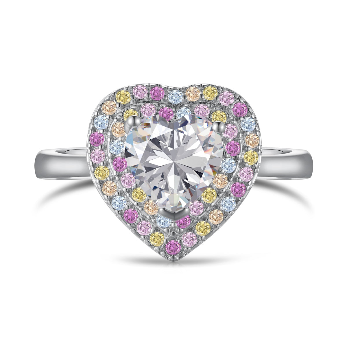 [ELAN LUXE]Delicate Ebullient Heart Shape Wedding Ring