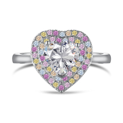 [ELAN LUXE]Delicate Ebullient Heart Shape Wedding Ring