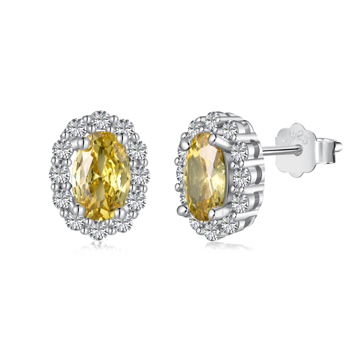 [ELAN LUXE]Delicate Unique Oval Cut Daily Earrings