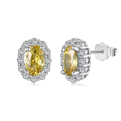 [ELAN LUXE]Delicate Unique Oval Cut Daily Earrings