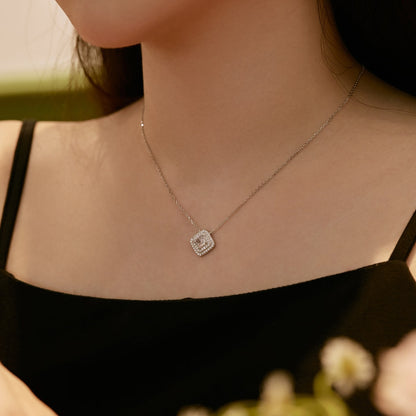 [ELAN LUXE]Sparkling Asscher Cut Necklace