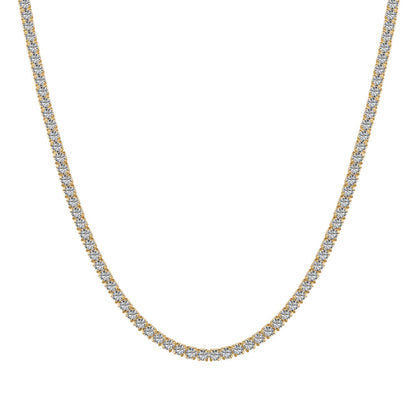 [ELAN LUXE]Delicate Round Shape Tennis Necklace