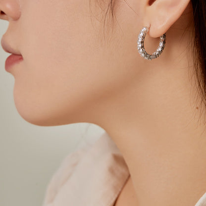 [ELAN LUXE]Unique Round Cut Daily Earrings