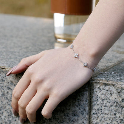 [ELAN LUXE]Four-Leaf Clover Hollow Butterfly Bracelet