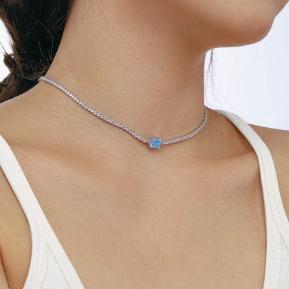 [ELAN LUXE]2.0 carat Ornate Emerald Cut Necklace