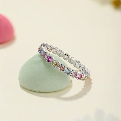 [ELAN LUXE]Exquisite Colorful Round Cut Party Ring