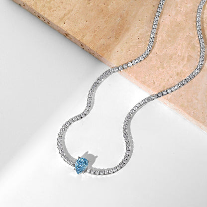 [ELAN LUXE]1.0 carat Unique Pear Cut Tennis Necklace