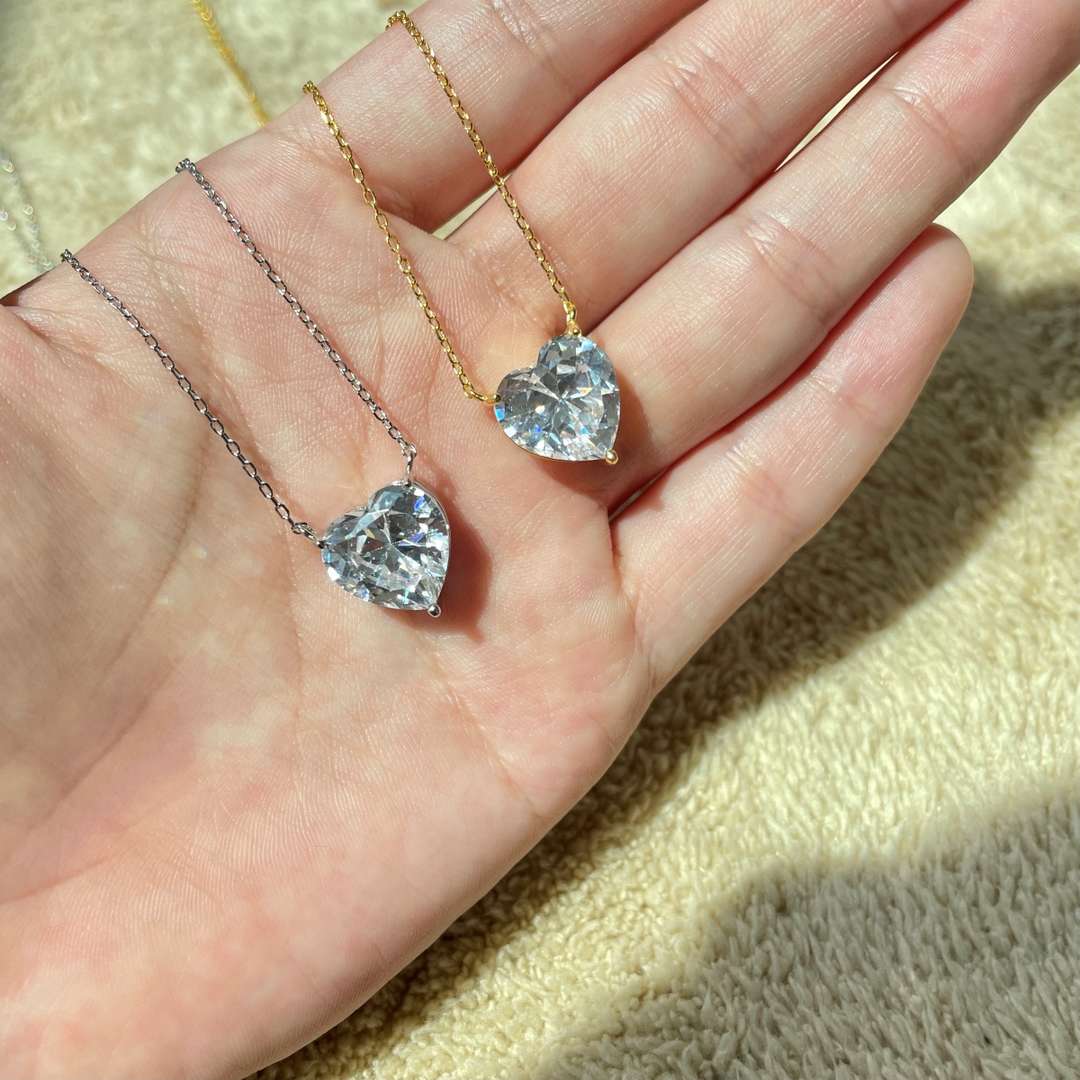 [ELAN LUXE]6.0 carat Radiant Heart Shape Necklace