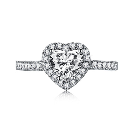 [ELAN LUXE]Eternity Splashy Romantic Heart Shape Lover Ring