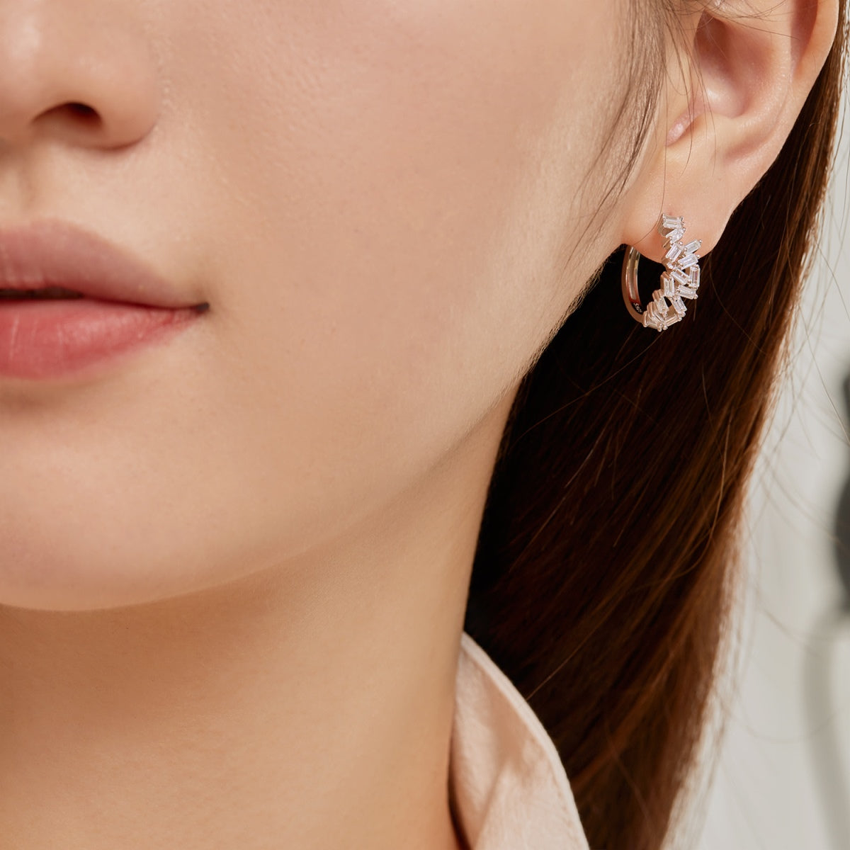 [ELAN LUXE]Dazzling Colorful Emerald Cut Daily Earrings