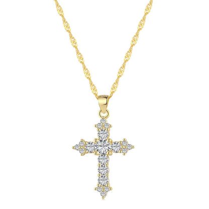 [ELAN LUXE]Delicate Cross Shape Necklace