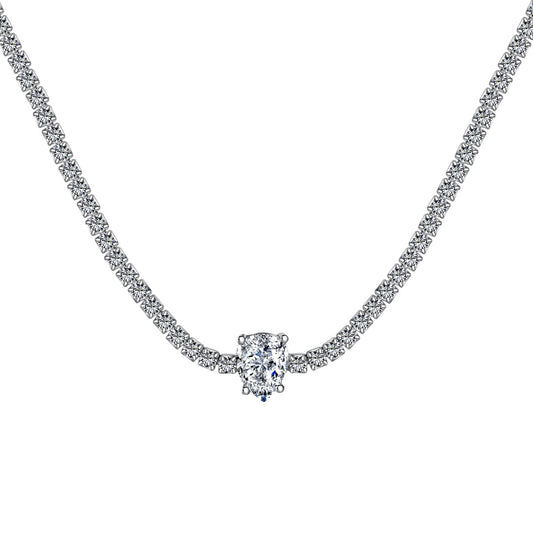 [ELAN LUXE]1.0 carat Unique Pear Cut Tennis Necklace