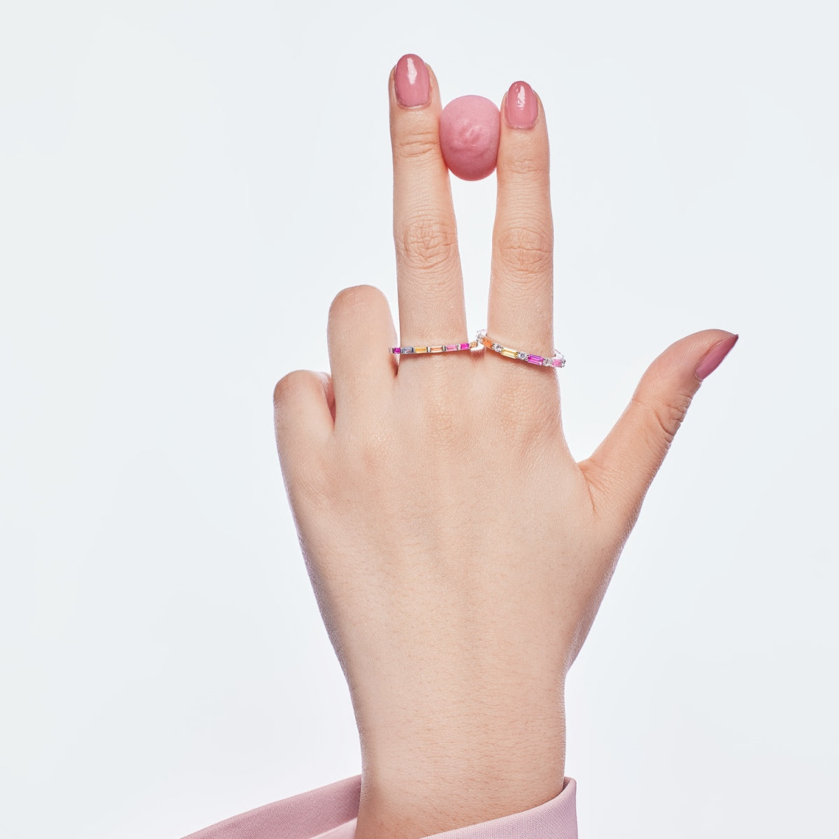 [ELAN LUXE]Exquisite Multicolored Emerald Cut Daily Ring