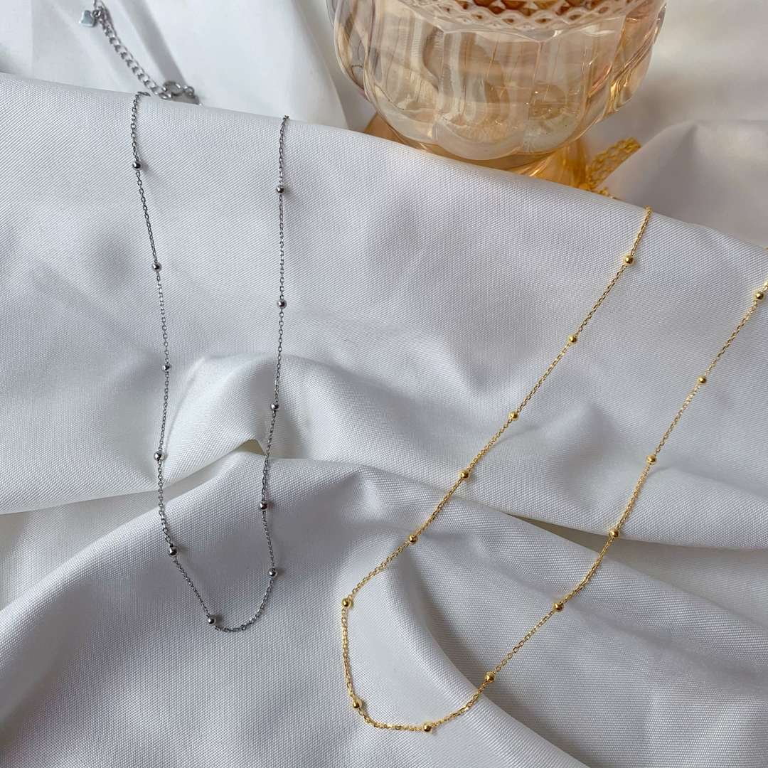 [ELAN LUXE]Small Bead Clavicle Chain Simple Necklace