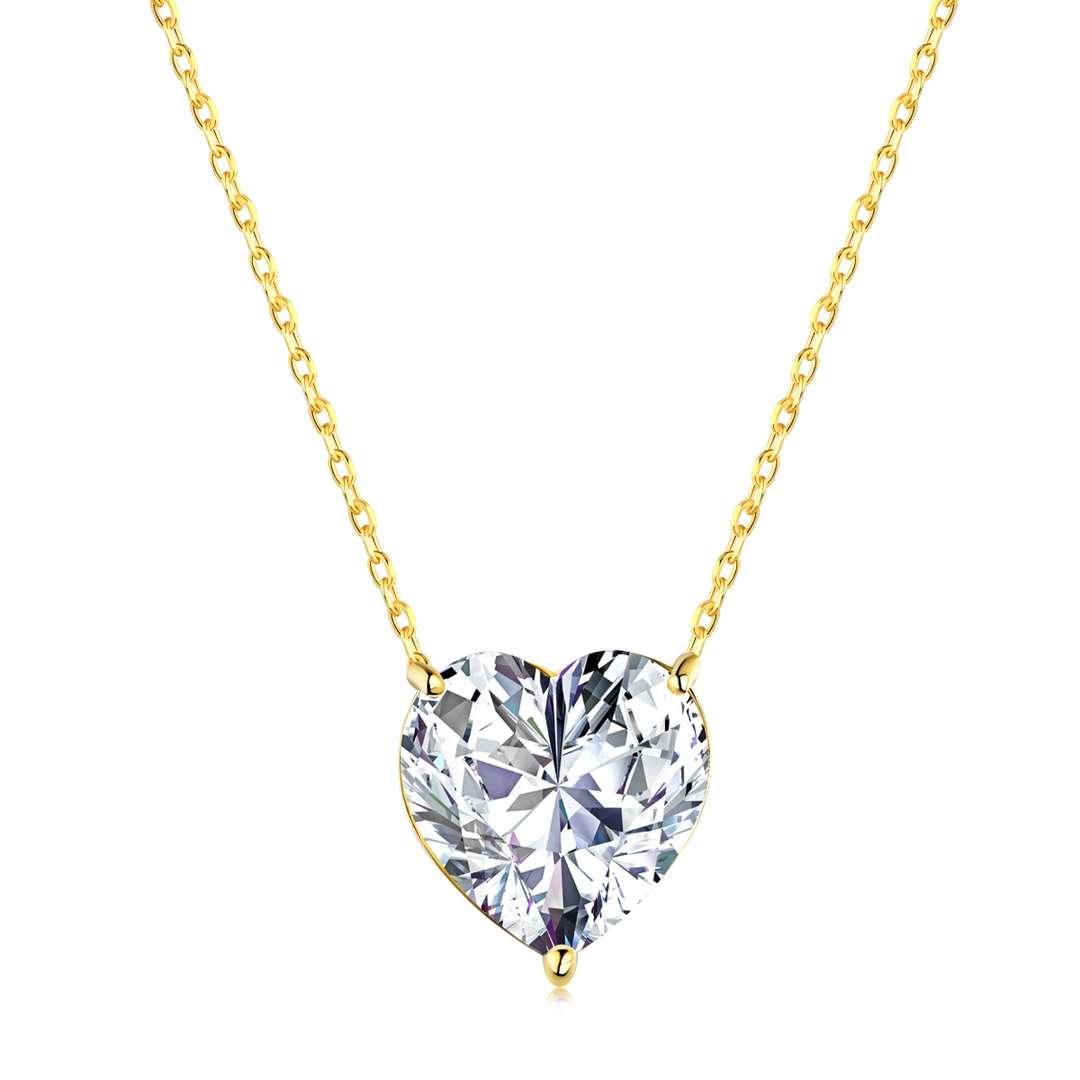 [ELAN LUXE]6.0 carat Radiant Heart Shape Necklace