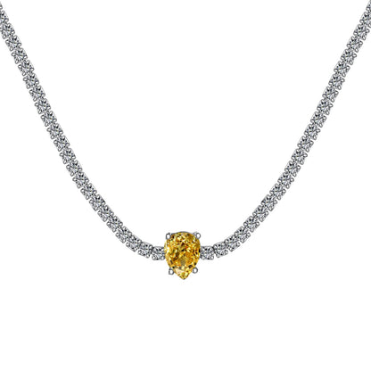 [ELAN LUXE]1.0 carat Unique Pear Cut Tennis Necklace