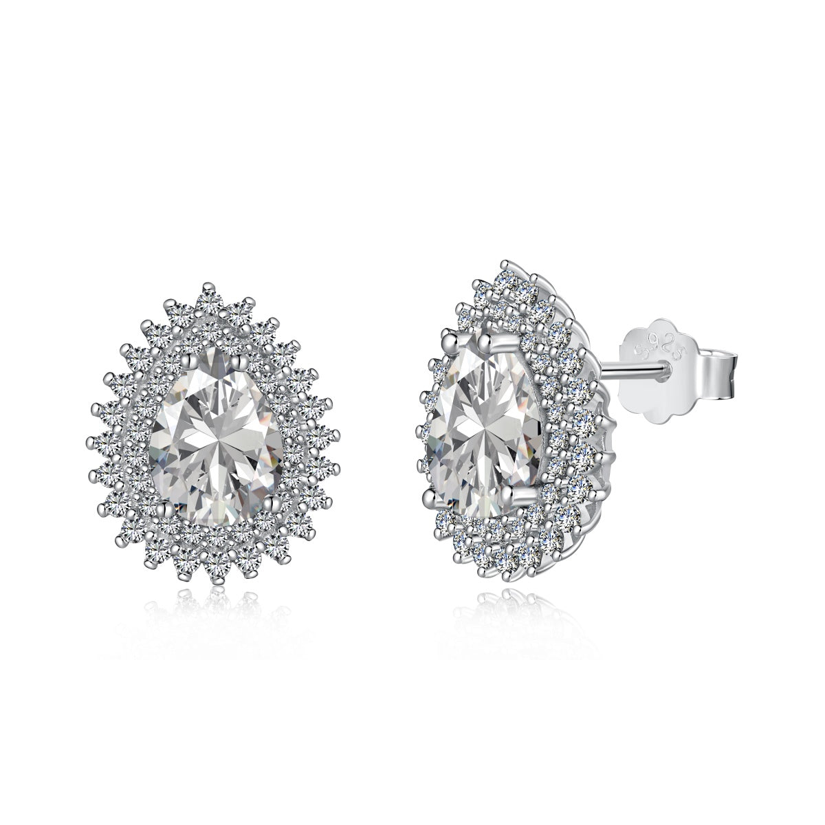 [ELAN LUXE]Delicate Gorgeous Pear Cut Daily Earrings