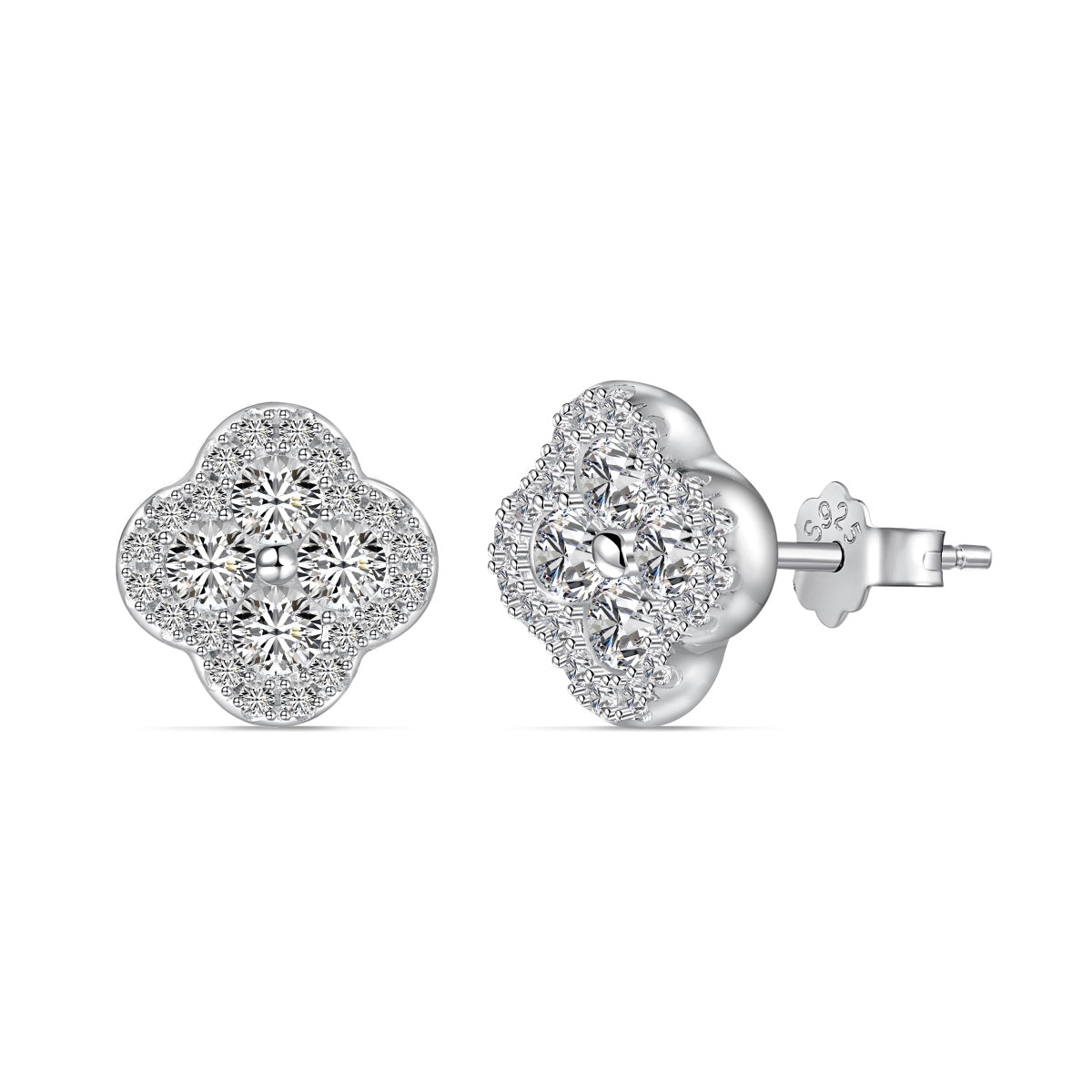 [ELAN LUXE]Four-Leaf Clover Flower Shaped Earrings