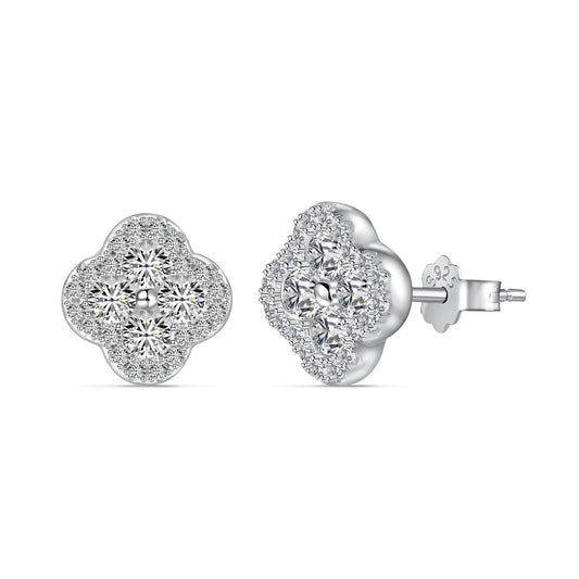 [ELAN LUXE]Four-Leaf Clover Flower Shaped Earrings