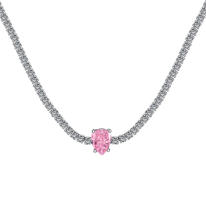 [ELAN LUXE]1.0 carat Unique Pear Cut Tennis Necklace