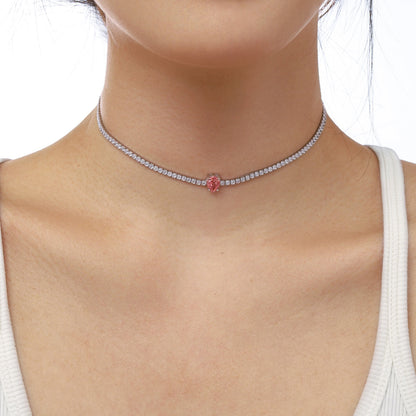 [ELAN LUXE]1.0 carat Unique Pear Cut Tennis Necklace
