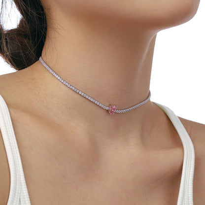 [ELAN LUXE]1.0 carat Unique Pear Cut Tennis Necklace