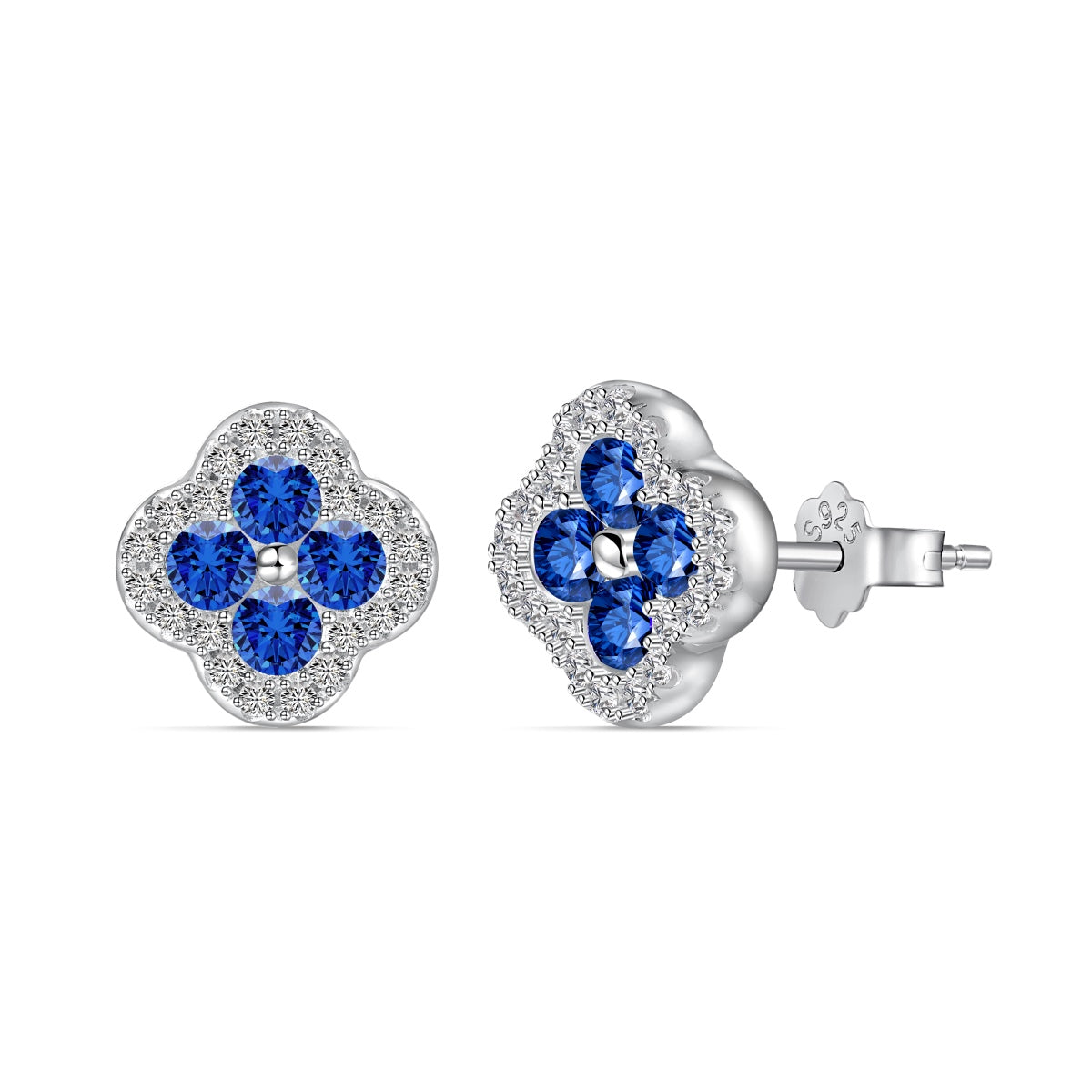 [ELAN LUXE]Four-Leaf Clover Flower Shaped Earrings
