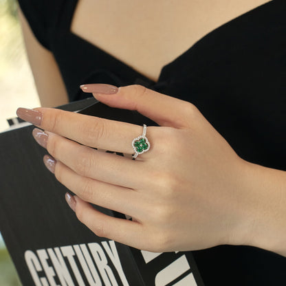 [ELAN LUXE]Four Leaf Clover Flower Design Ring