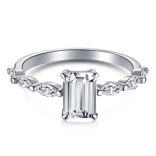 [ELAN LUXE]1.0 Carat Dainty Resplendent Radiant Cut Daily Ring