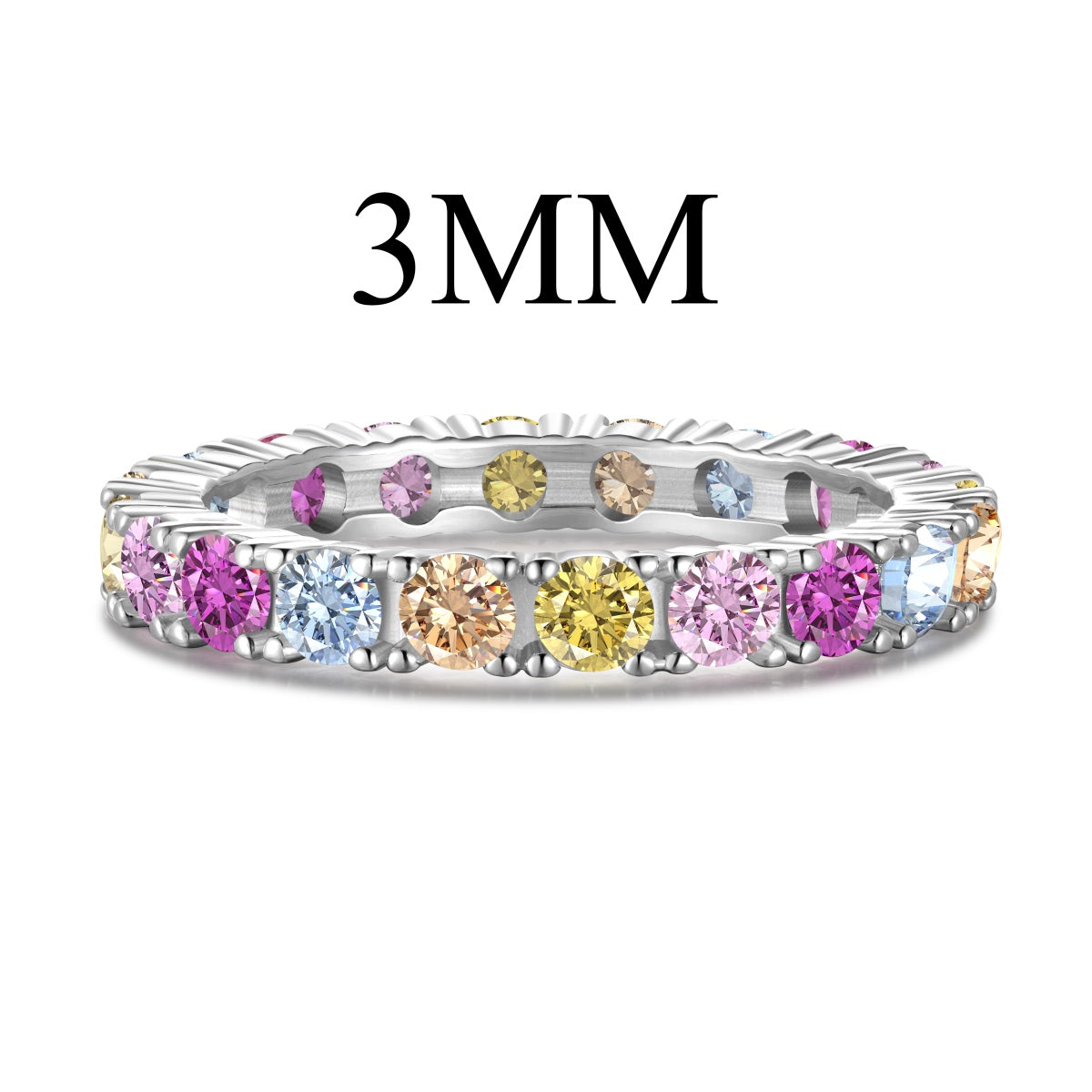 [ELAN LUXE]Dazzling Lustrous Round Cut Tennis Ring
