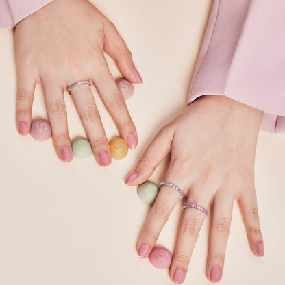 [ELAN LUXE]Unique Scintillating Round Cut Daily Ring