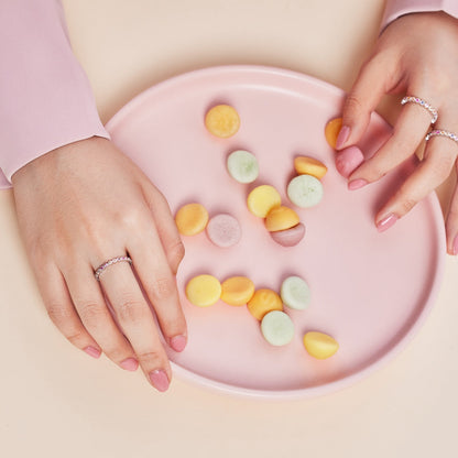 [ELAN LUXE]Unique Scintillating Round Cut Daily Ring