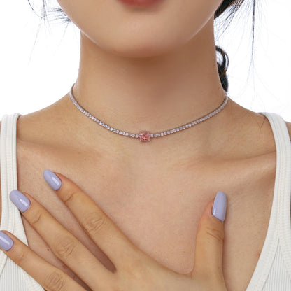 [ELAN LUXE]1.0 Carat Shining Oval Cut Necklace
