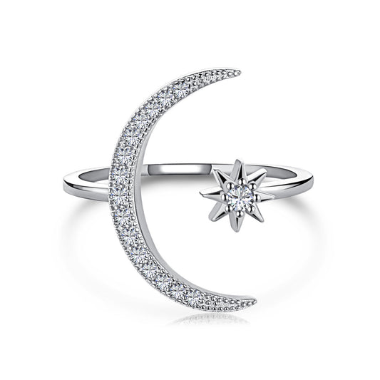 [ELAN LUXE]Eternity Moon & Star Ring