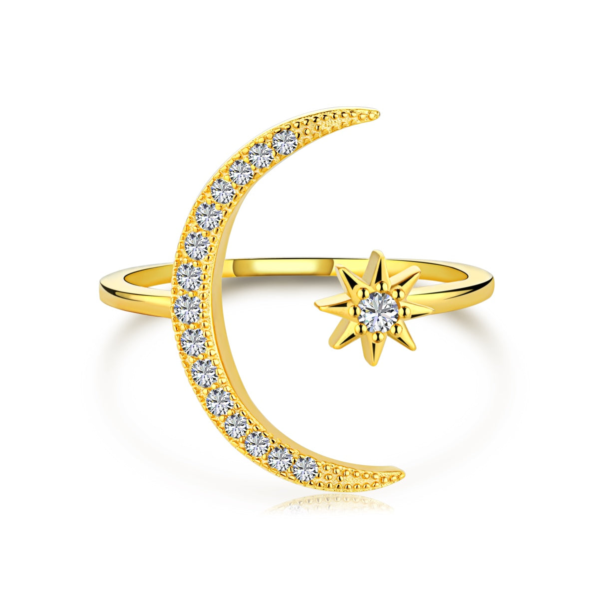 [ELAN LUXE]Eternity Moon & Star Ring