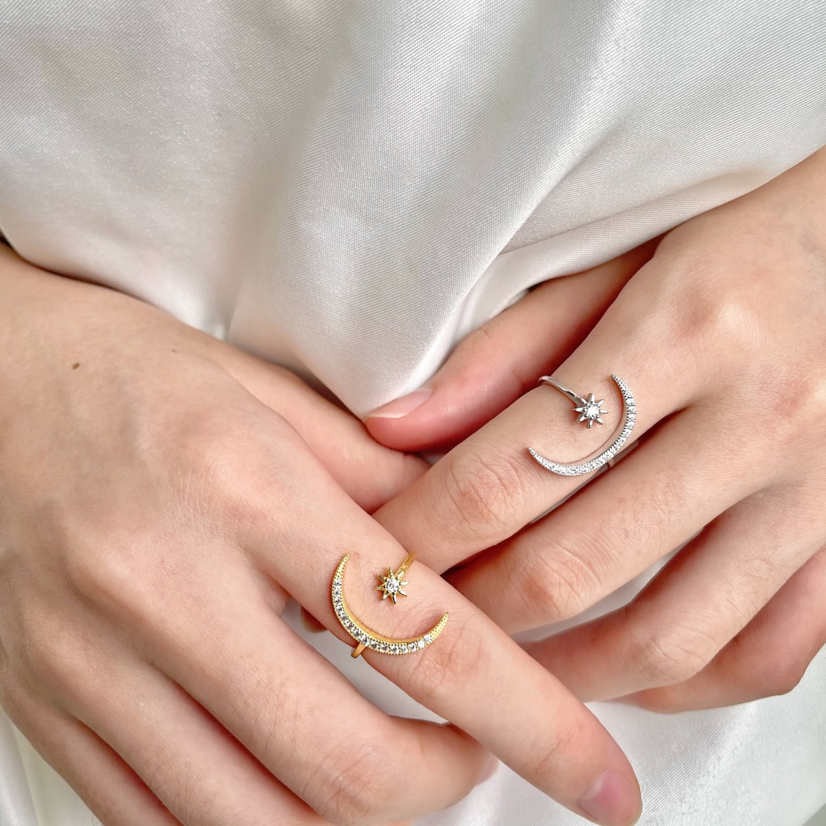 [ELAN LUXE]Eternity Moon & Star Ring
