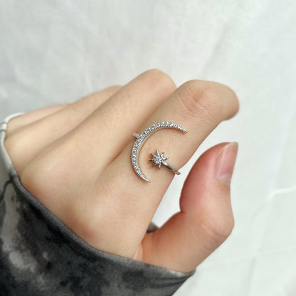 [ELAN LUXE]Eternity Moon & Star Ring