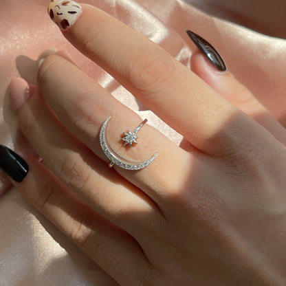 [ELAN LUXE]Eternity Moon & Star Ring