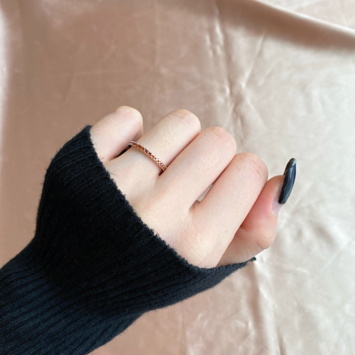 [ELAN LUXE]Delicate Sparkling Round Cut Daily Ring