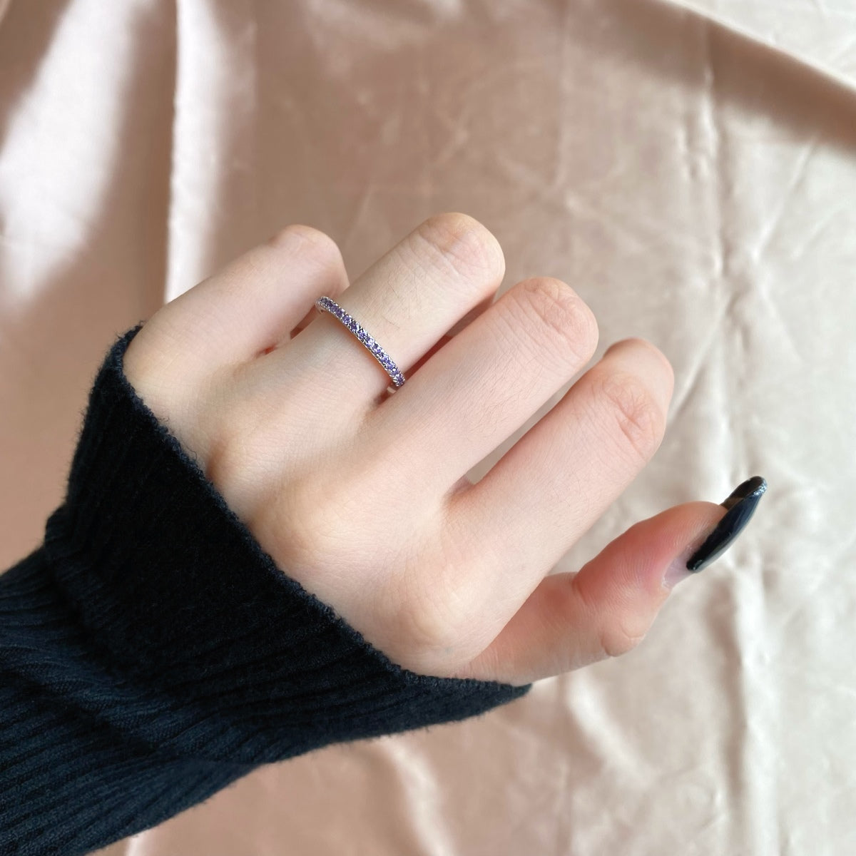 [ELAN LUXE]Delicate Sparkling Round Cut Daily Ring