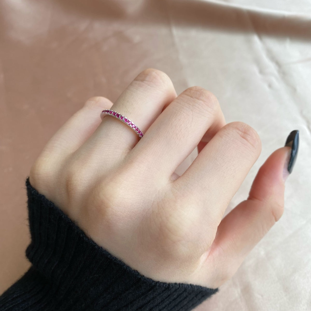 [ELAN LUXE]Delicate Sparkling Round Cut Daily Ring