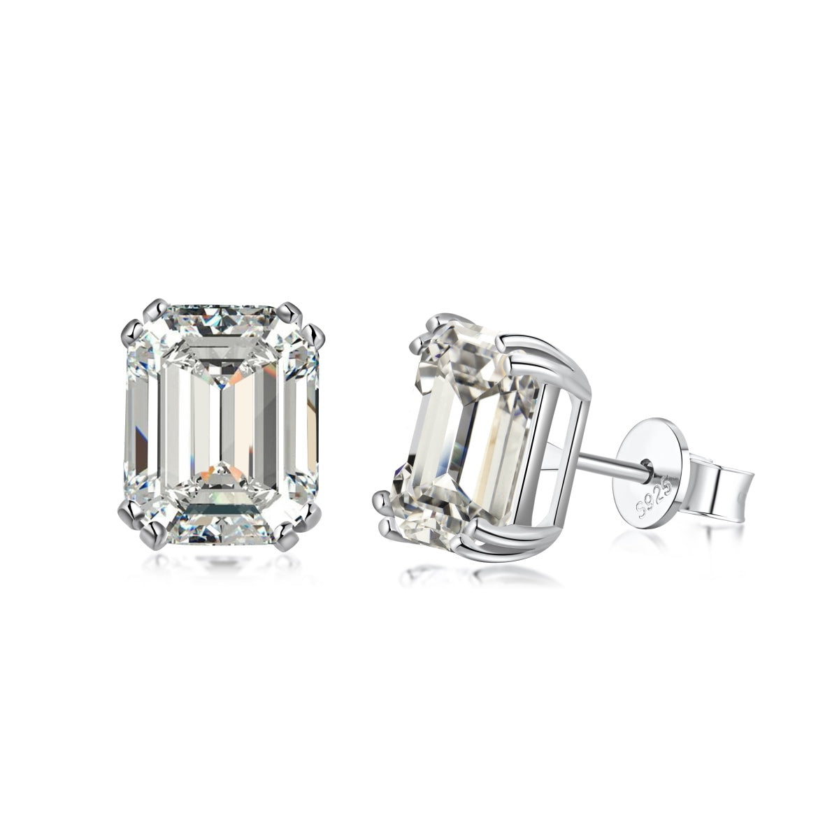 [ELAN LUXE]Dazzling Square Shape Earrings