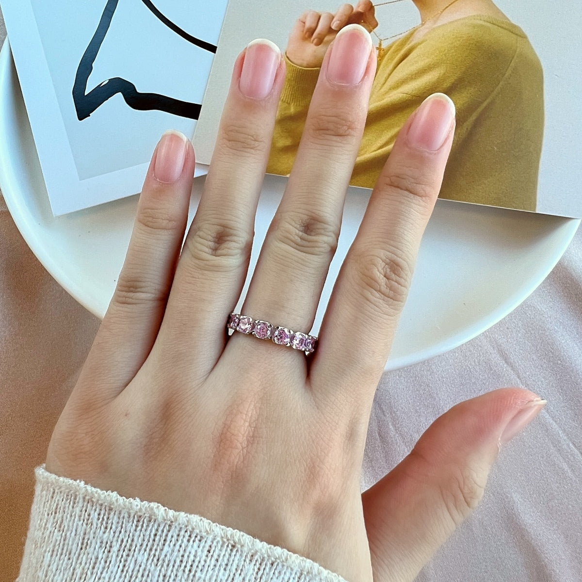 [ELAN LUXE]Eternity Round Cut Tennis Ring