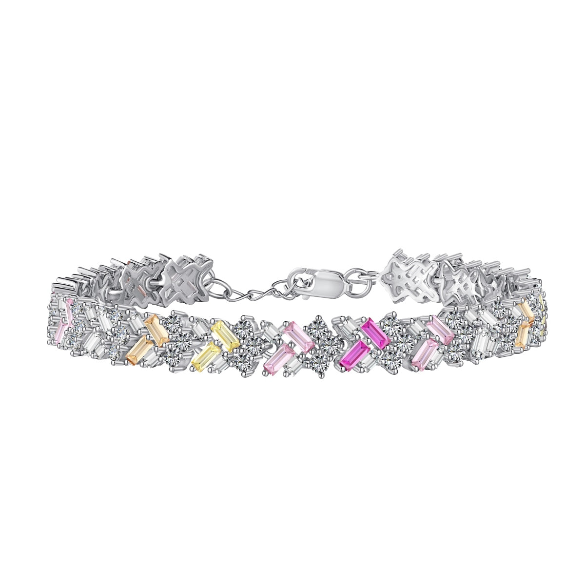 [ELAN LUXE]Dazzling Unique Multi Shape Daily Bracelet